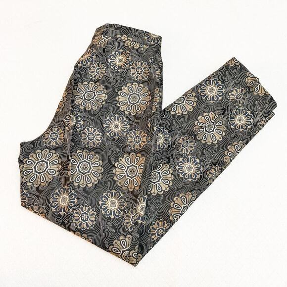 Dries Van Noten Brocade Patterned Silk Pants Geometric Print Size 38 - Picture 2 of 7
